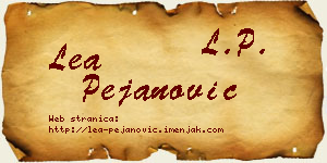 Lea Pejanović vizit kartica